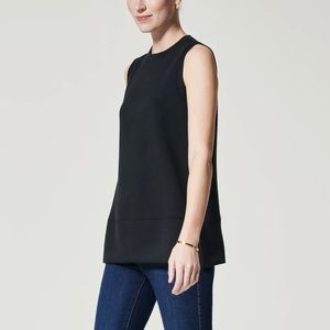 SPANX AirEssentials Tunic Tank Top Black Stretch Silky Soft Size Medium